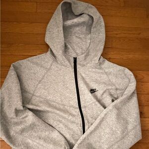 Mens Nike Tech Fleece Gray Heather Windrunner Full Zip Hoodie FB7921-063 Large
